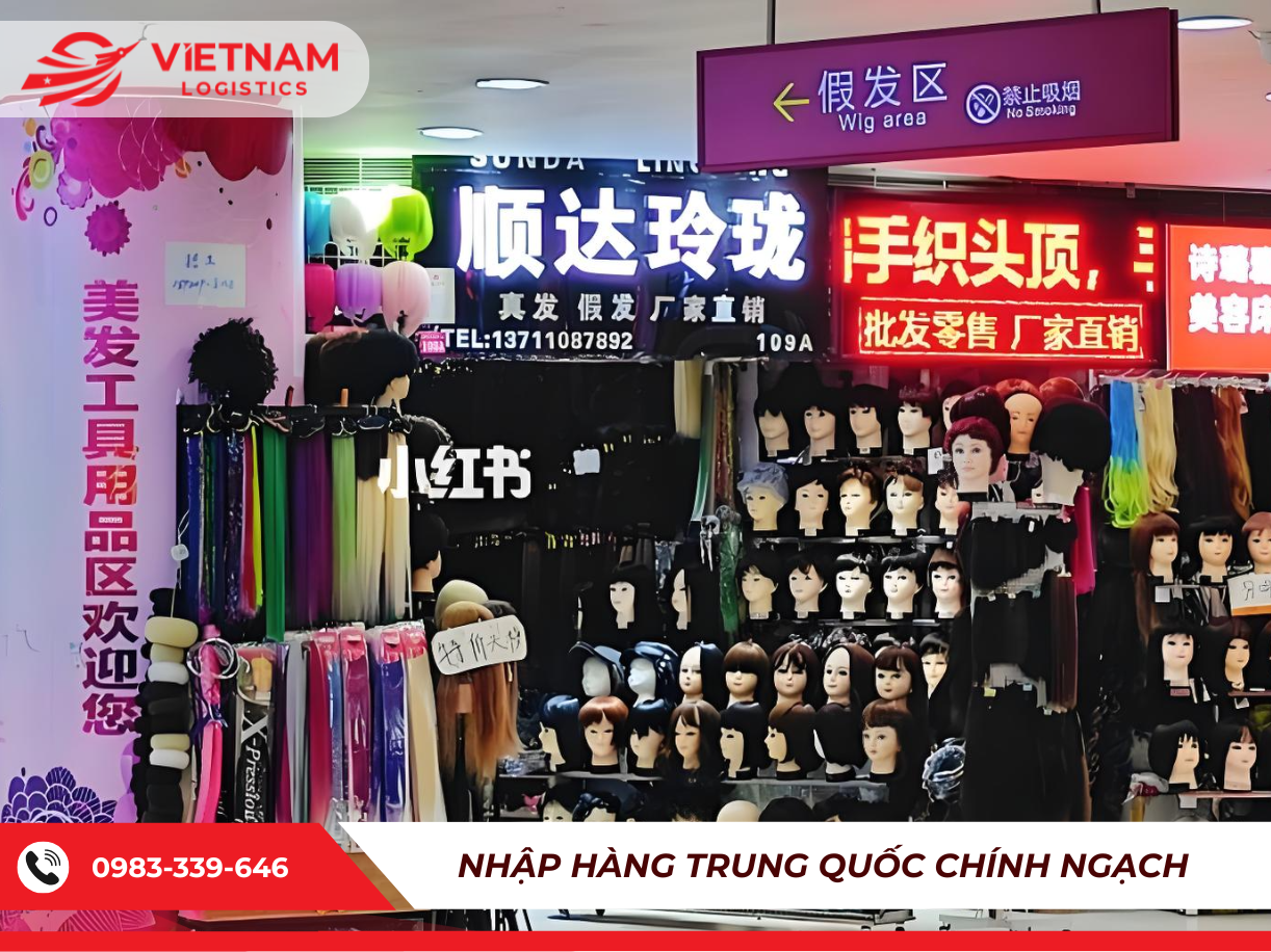 Chợ đầu mối t&oacute;c giả Trung Quốc